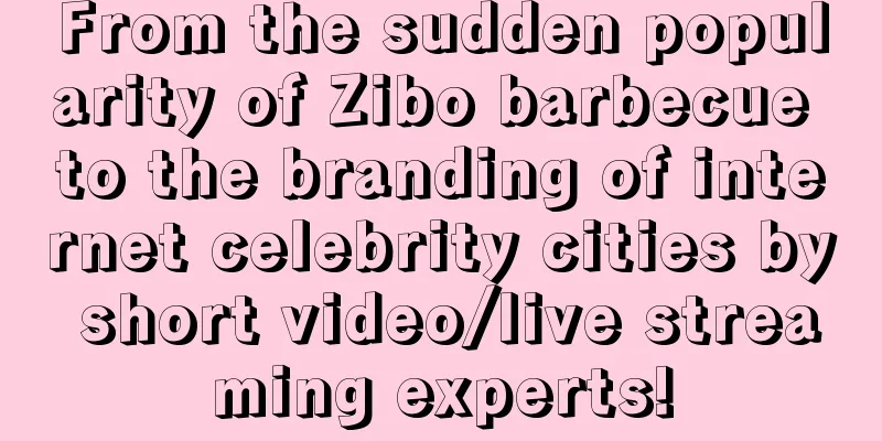 From the sudden popularity of Zibo barbecue to the branding of internet celebrity cities by short video/live streaming experts!