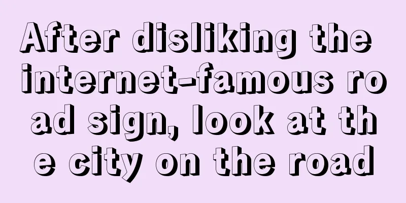 After disliking the internet-famous road sign, look at the city on the road