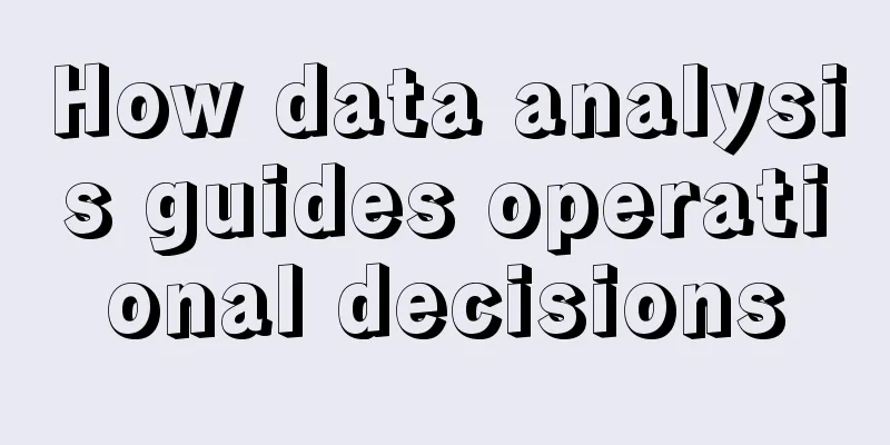 How data analysis guides operational decisions