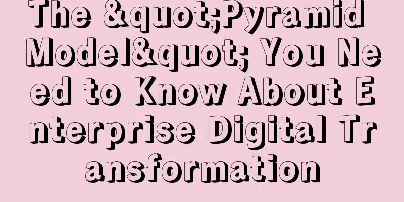 The "Pyramid Model" You Need to Know About Enterprise Digital Transformation