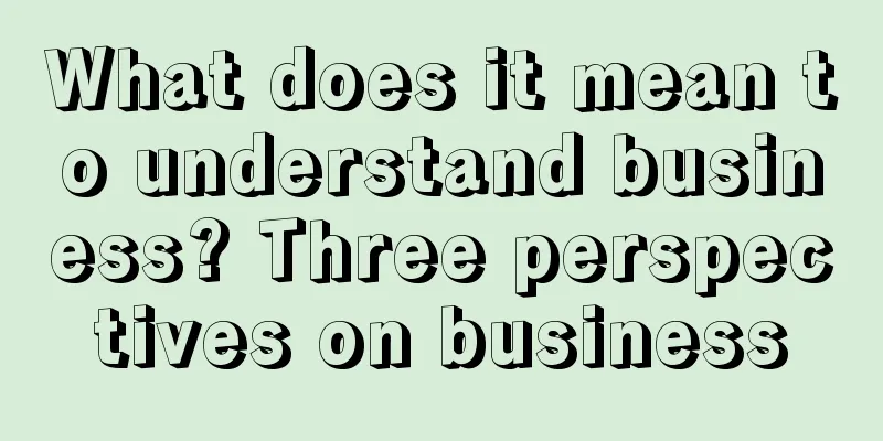 What does it mean to understand business? Three perspectives on business