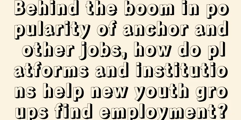 Behind the boom in popularity of anchor and other jobs, how do platforms and institutions help new youth groups find employment?