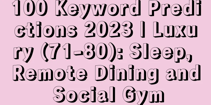 100 Keyword Predictions 2023 | Luxury (71-80): Sleep, Remote Dining and Social Gym