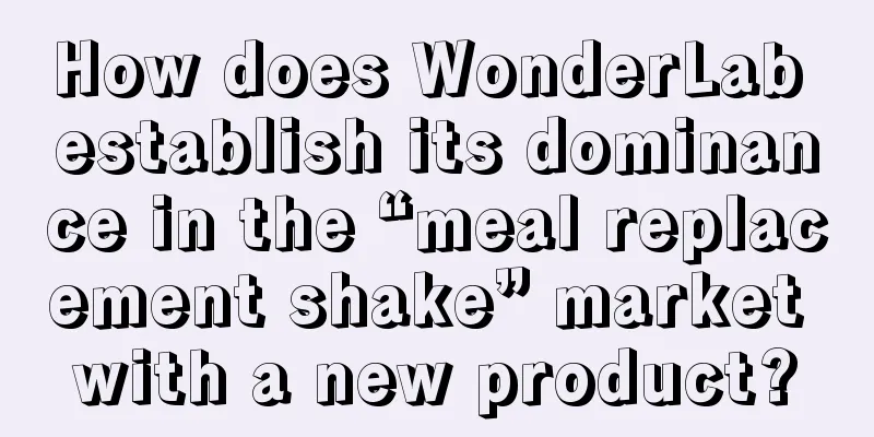 How does WonderLab establish its dominance in the “meal replacement shake” market with a new product?