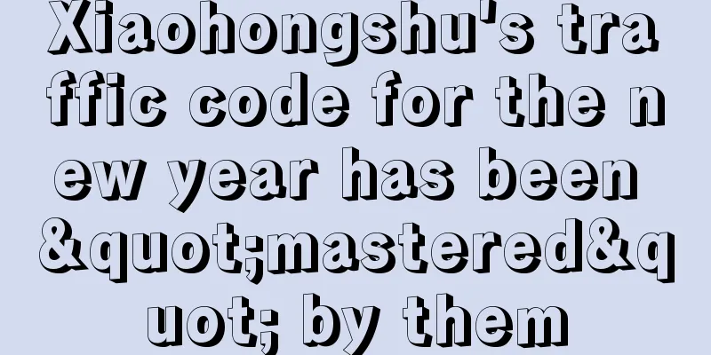 Xiaohongshu's traffic code for the new year has been "mastered" by them