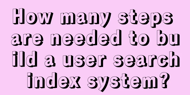 How many steps are needed to build a user search index system?