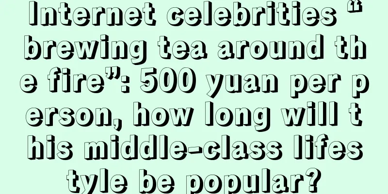 Internet celebrities “brewing tea around the fire”: 500 yuan per person, how long will this middle-class lifestyle be popular?