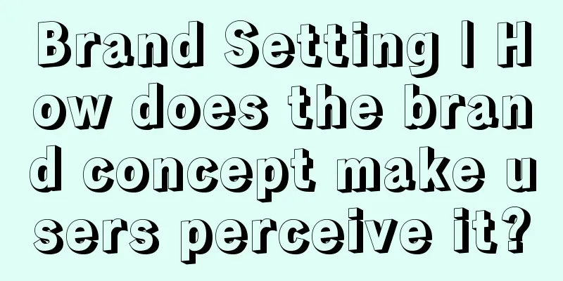 Brand Setting | How does the brand concept make users perceive it?