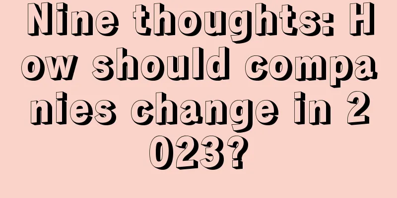 Nine thoughts: How should companies change in 2023?