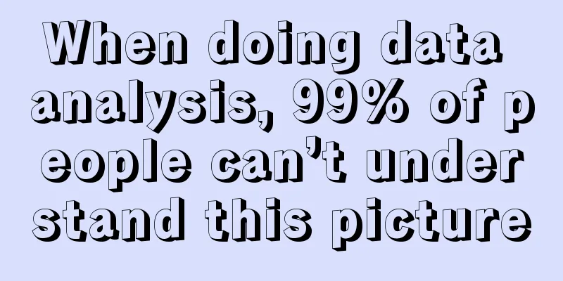 When doing data analysis, 99% of people can’t understand this picture