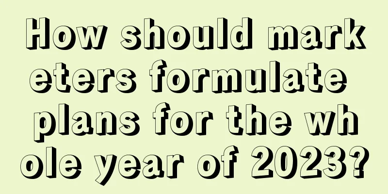 How should marketers formulate plans for the whole year of 2023?