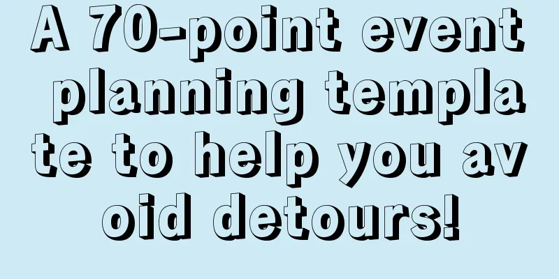 A 70-point event planning template to help you avoid detours!