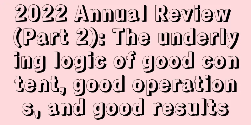 2022 Annual Review (Part 2): The underlying logic of good content, good operations, and good results