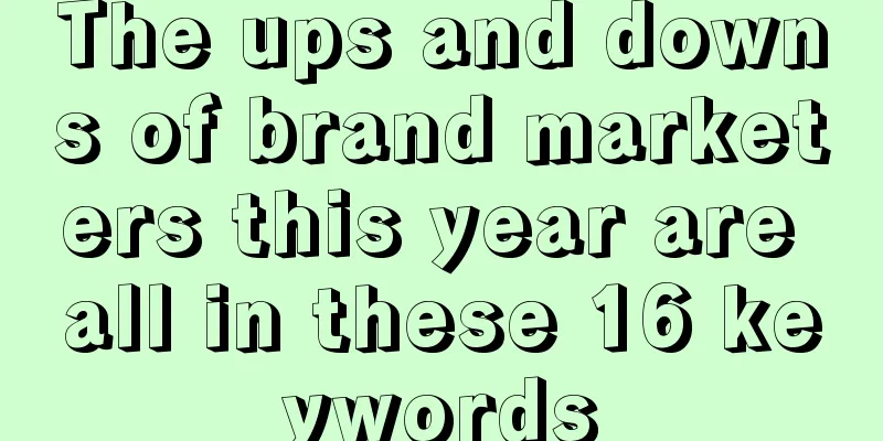 The ups and downs of brand marketers this year are all in these 16 keywords