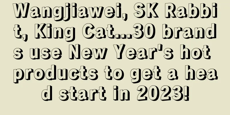 Wangjiawei, SK Rabbit, King Cat...30 brands use New Year's hot products to get a head start in 2023!