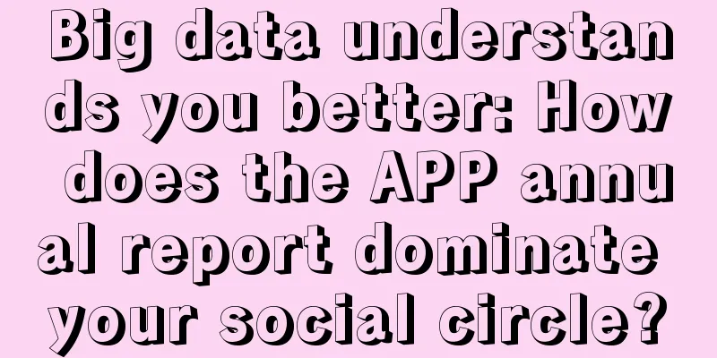 Big data understands you better: How does the APP annual report dominate your social circle?