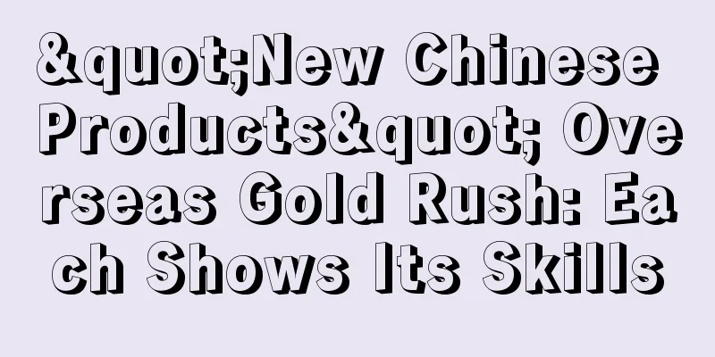 "New Chinese Products" Overseas Gold Rush: Each Shows Its Skills