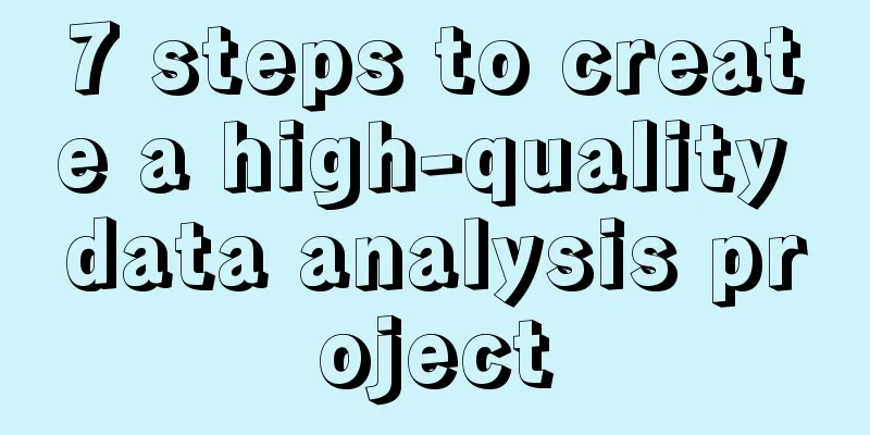 7 steps to create a high-quality data analysis project