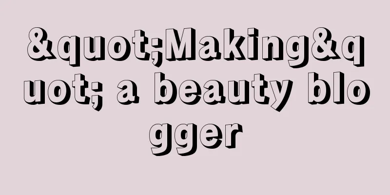 "Making" a beauty blogger